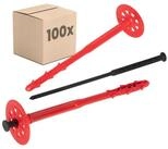 PROTEKTOR Schrauben- und D&uuml;bel-Set D&auml;mmstoffd&uuml;bel &Oslash;10mm, Schlagd&uuml;bel mit