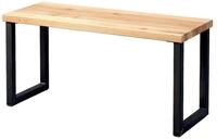 M2 Kollektion Sitzbank GABRIEL, Braun, Schwarz, Metallgestell, Wildeichenholz...