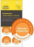 Avery Zweckform Etiketten Pr&uuml;fplaketten N&auml;chster Pr&uuml;ftermin 2027-2032 Vinyl...