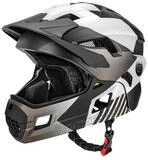 ROCKBROS Kinderfahrradhelm, 2 in 1 Helm mit abnehmbarem Kinnschutz