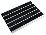 Floordirekt Fu&szlig;matte Edelstahlmatte Select Mat Ribbed Textilfaser, 2 Gr&ouml;&szlig;en,