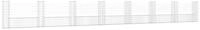vidaXL Gabionenzaun, Gabionenkorb U-Form mit 8 S&auml;ulen Eisen 860x20x100 cm