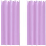 vidaXL Vorhang Verdunkelungs-Vorh&auml;nge mit Ringen 2 pcs Lila 260 x 140 cm (2...