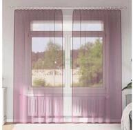 vidaXL Vorhang, Voile Vorh&auml;nge mit Stangentaschen 2 Stk. Lila