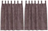 vidaXL Vorhang Samtvorh&auml;nge mit Vorh&auml;ngen 2 pcs Braun 140 x 140 cm Samt (2...