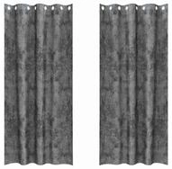 vidaXL Vorhang Samtvorh&auml;nge mit Vorh&auml;ngen 2 pcs Grau 225 x 140 cm Samt (2...