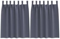 vidaXL Vorhang Verdunkelungs-Vorh&auml;nge mit Ringen 2 pcs Anthrazit 140 x 140 cm...