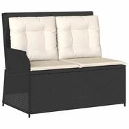 furnicato Gartensofa Garten-Relaxbank Schwarz 110 x 67 x 95 cm