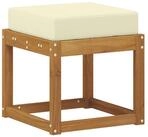 vidaXL Sofaelement Outdoor Hocker Bank Massivholz Natur (1 St)
