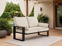 MKS M&Ouml;BEL Sofa ELBA, Wellenfeder, Stahlrahmen, T30-Schaum, Outdoor, Terrasse,