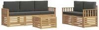 vidaXL Gartensofa Sofagarnituren Massivholz, 6 Teile