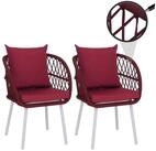 MCW Gartenstuhl MCW-Q38 (2er), Hohe Stoffqualit&auml;t 180 g/m&sup2;, Bezug waschbar bei