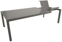 DEGAMO Gartentisch BAGO XL ausziehbar, 195/255x120cm, Aluminium silbergrau,
