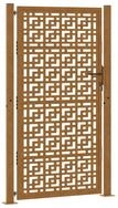 vidaXL Gartentor Gartentor 100x175 cm Verwitterungsstahl Kreuzdesign