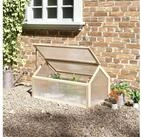 Outsunny Hochbeet 90 x 52 x 49,5 cm, mit Abdeckung, lichtdurchl&auml;ssig (Fr&uuml;hbeet