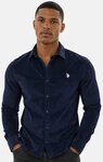 U.S. Polo Assn. Langarmhemd USPaarker Herren Cordhemd Baumwolle &ndash; Hemd mit...