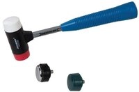 Gummihammer Universal Hammer mit vier auswechselbaren Schlagfl&auml;chen &Oslash; 37 mm...