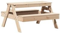 vidaXL Gartentisch Picknicktisch f&uuml;r Kinder 88x97x52 cm Massivholz Kiefer...