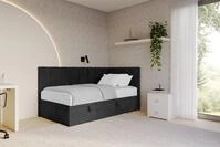 ALTDECOR Jugendbett LOVY (Jugendbett mit Bettkasten und Lattenrost, Polsterbett...
