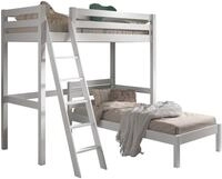 Vipack Hochbett mit 2 Liegefl&auml;chen 90/200 Made in Europe, Kiefer massiv wei&szlig;