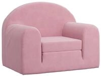 vidaXL Kindersofa, Schlafsofa f&uuml;r Kinder Rosa Weich Pl&uuml;sch