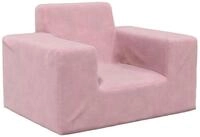 vidaXL Kindersofa, Kindersofa Rosa Weich Pl&uuml;sch