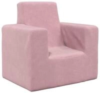 vidaXL Babym&ouml;bel-Set Kindersofa Rosa Weich Pl&uuml;sch