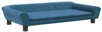 vidaXL Kindersofa, Kinder Schlafsofa Blau 100x50x26 cm Samt