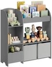 SONGMICS Spielzeugtruhe B&uuml;cherregal Kinder, Kinderregal f&uuml;r B&uuml;cher,