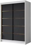 MIRJAN24 Kleiderschrank Lungo IV (mit zwei Schwebet&uuml;ren) 120x58x200 cm