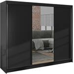 MIRJAN24 Kleiderschrank Derby I Schwebet&uuml;renschrank mit Spiegel, Kleiderstange...
