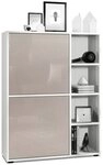 Vladon Highboard Cuba (Anrichte, mit 2 T&uuml;ren und 4 offene F&auml;cher), Wei&szlig;