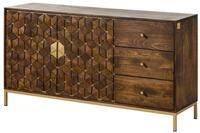 Massivmoebel24 Kommode DIAMOND (Massivholz), Kommode Mango 145x40x77 braun...