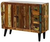 Massivmoebel24 Kommode SIXTIES (Massivholz), Kommode Altholz 110x40x86...