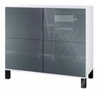 Vladon Kommode Rova V3 (Moderner K&uuml;chenschrank, mit 4 Push-to-Open T&uuml;ren),...