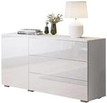 MIRJAN24 Kommode Paris 110 (mit Dreht&uuml;r und 3 Schubladen), Schubladen mit...