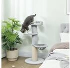 PawHut Kratzbaum mit H&auml;ngematte, Spielb&auml;llen, Geeignet f&uuml;r Katzen bis 6 kg,