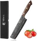 Wakoli Asiamesser Kawa Damast Nakiri K&uuml;chenmesser 18 cm Klinge mit...