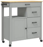 vidaXL K&uuml;chenwagen, Servierwagen MONZA 84x40x90 cm Massivholz Kiefer