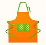 Homescapes Kochsch&uuml;rze Kochsch&uuml;rze Sterne gr&uuml;n-orange aus 100% Baumwolle