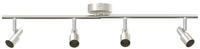 vidaXL Flutlichtstrahler Deckenstrahler mit Strahlern Nickel 70 x 9 x 12,5 cm...