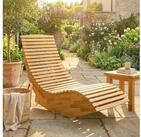 Outsunny Schaukelstuhl mit S-Form, Latten-Design (Sonnenliege, 1 St), f&uuml;r Garten