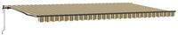 vidaXL Markise Ausziehbare Markise Gr&uuml;n und Gelb 600 x 350 cm (1-St)
