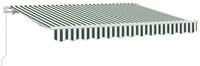 vidaXL Markise Einziehbare Markise Gr&uuml;n 250 x 200 cm Stoff (1-St)