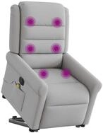 vidaXL Sessel Massagesessel mit Aufstehhilfe Elektrisch Wolkengrau Stoff (1-St)