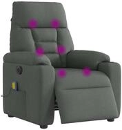 vidaXL Sessel Massagesessel Elektrisch Dunkelgrau Stoff (1-St)