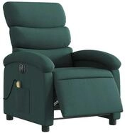 vidaXL Sessel Massagesessel Elektrisch Dunkelgr&uuml;n Stoff (1-St)