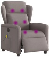 vidaXL Sessel Massagesessel Elektrisch Taupe Stoff (1-St)