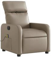 vidaXL Sessel Massagesessel Elektrisch Cappuccino-Braun Kunstleder (1-St)