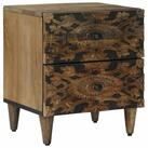 vidaXL Nachttisch 40 x 33,5 x 46 cm Nachttisch Nachtschrank Nachtkommode Braun